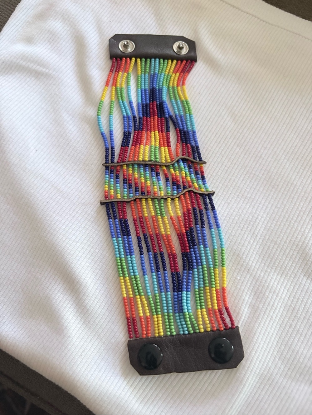 Rainbow Beaded  Bracelet - Multicolor